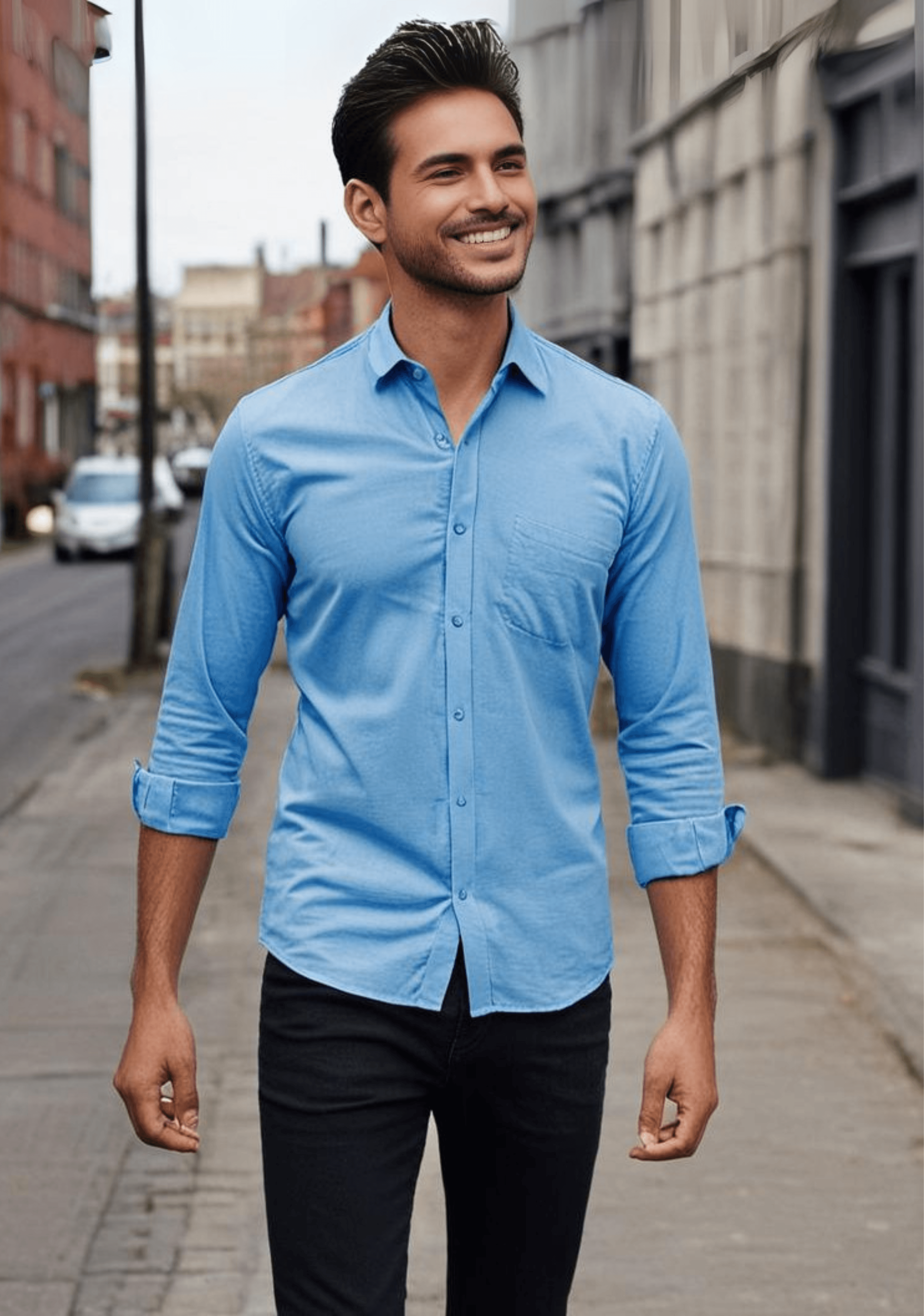 Light Blue Regular Fit Shirt