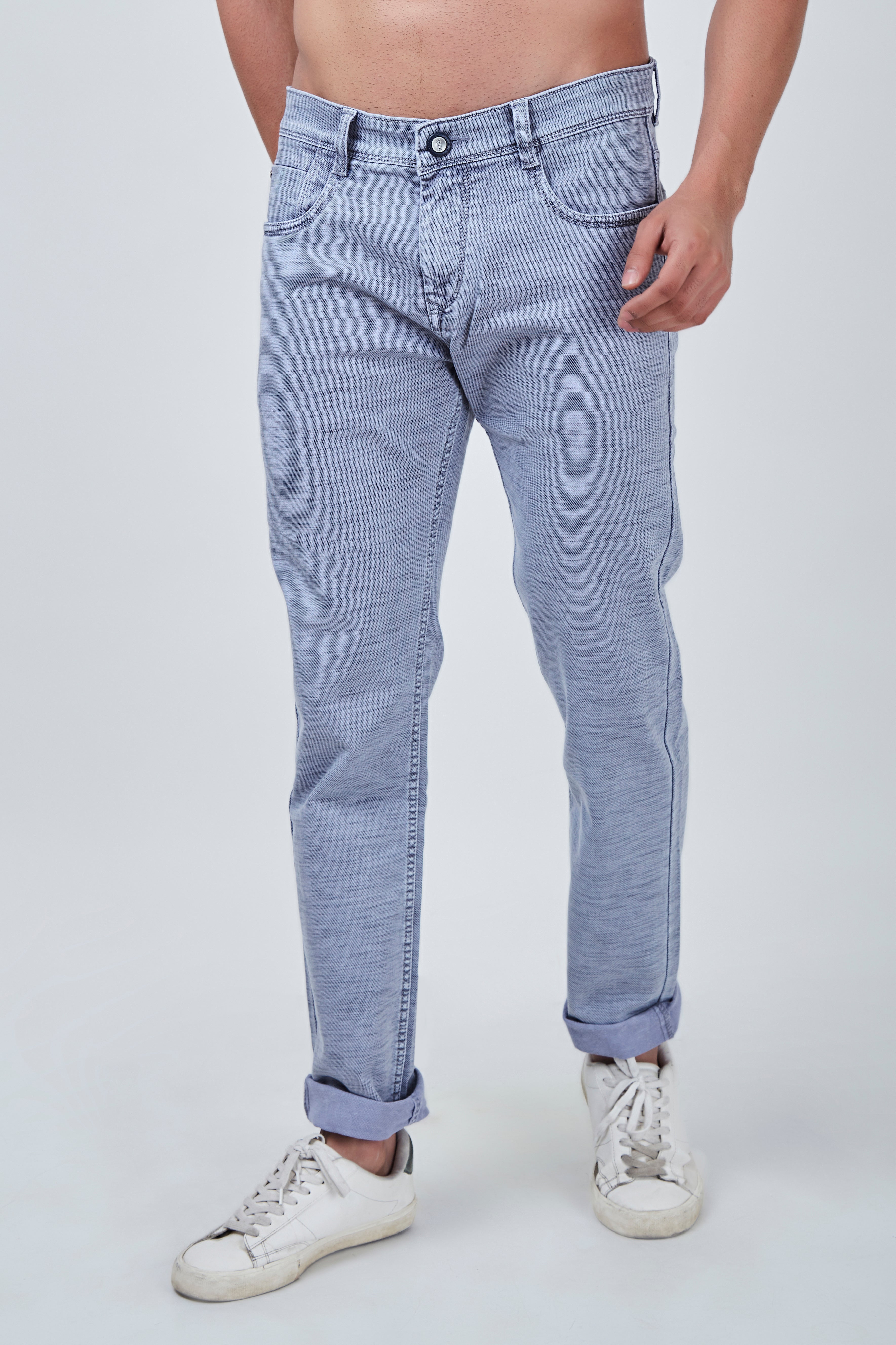 Flint Grey Narrow Fit Jeans with Blue Shaded