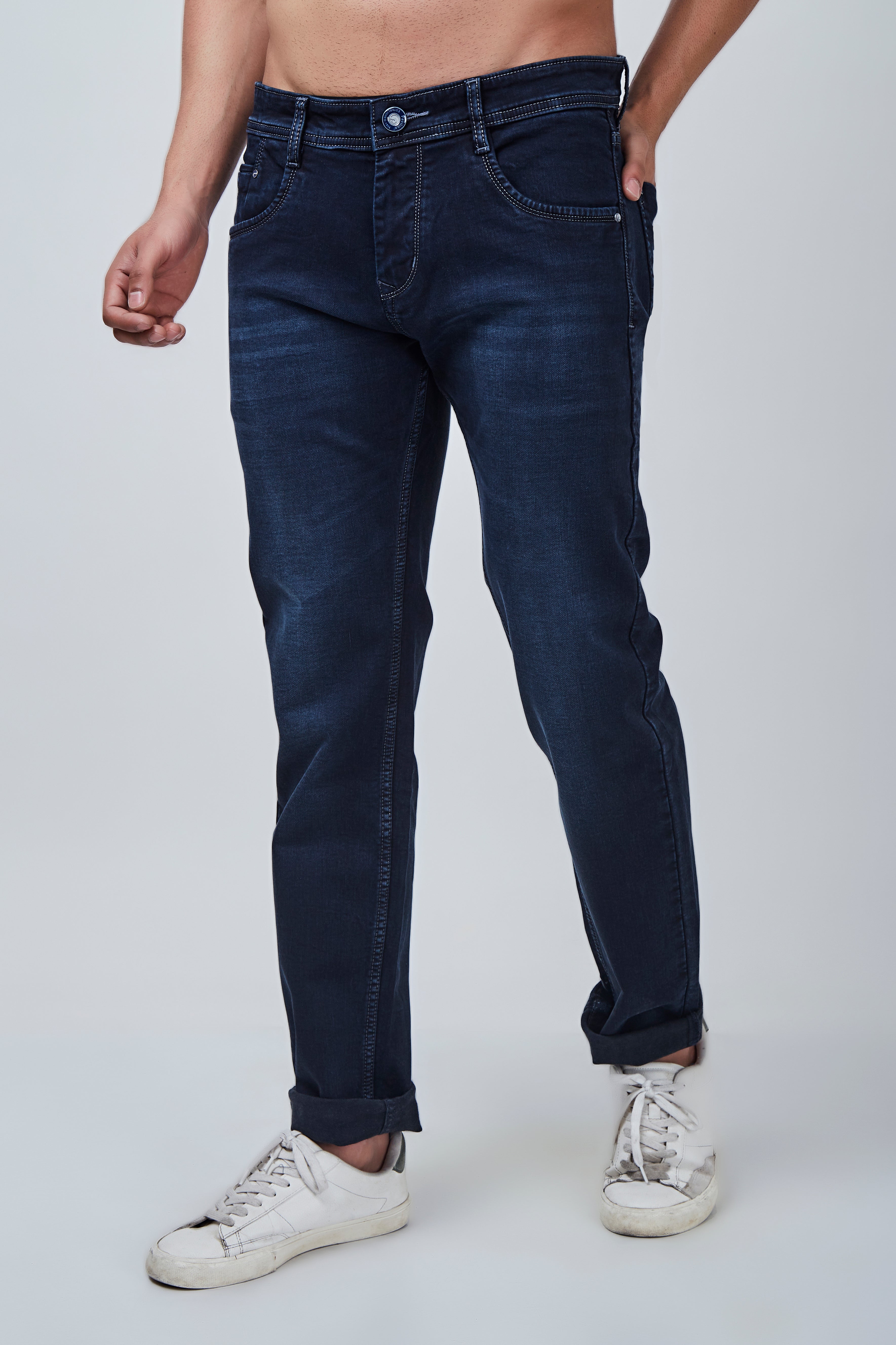 Charcoal Narrow Fit Jeans with Shaded