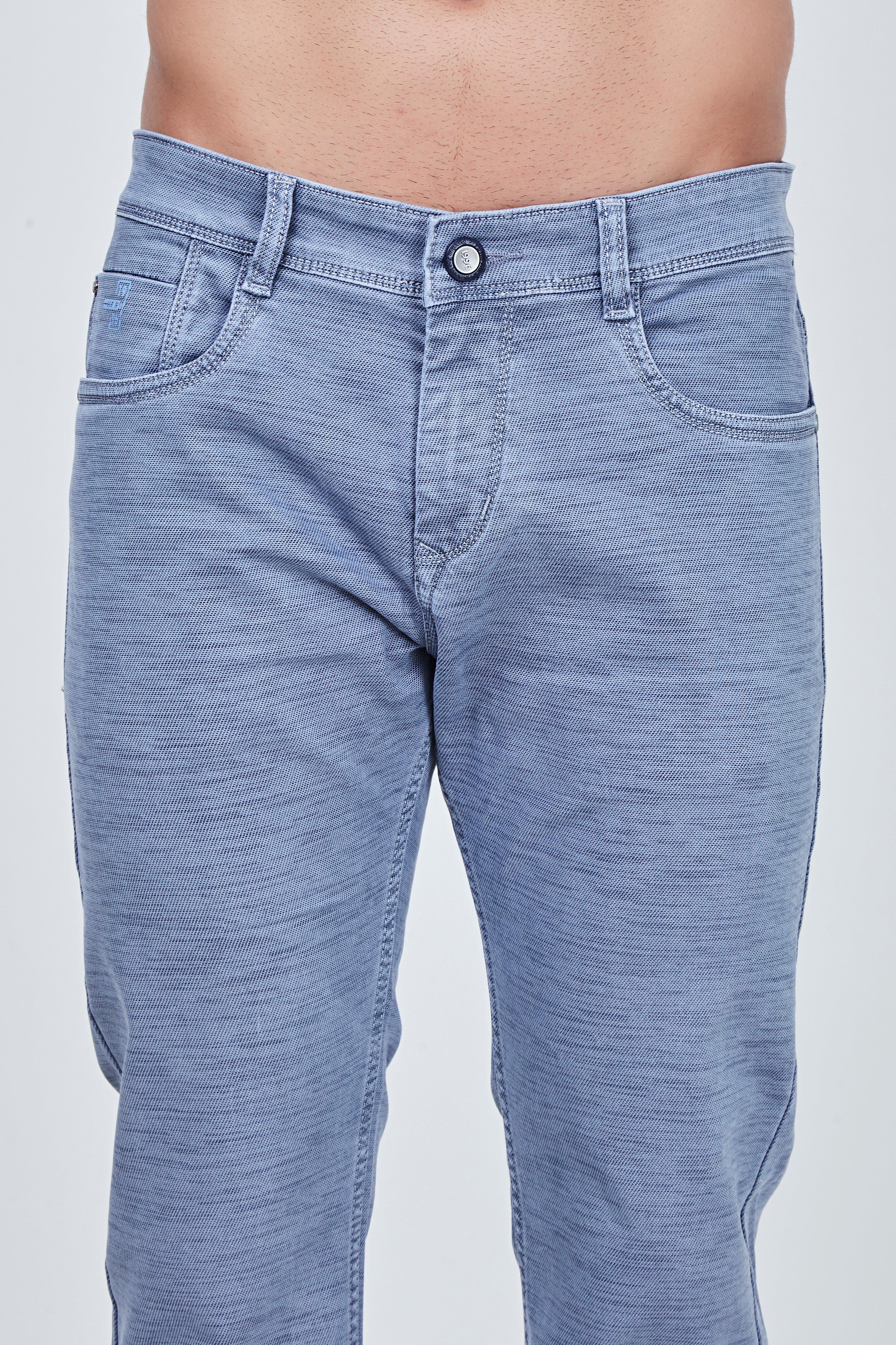 Sky Blue Narrow Fit Jeans with Grey Shaded