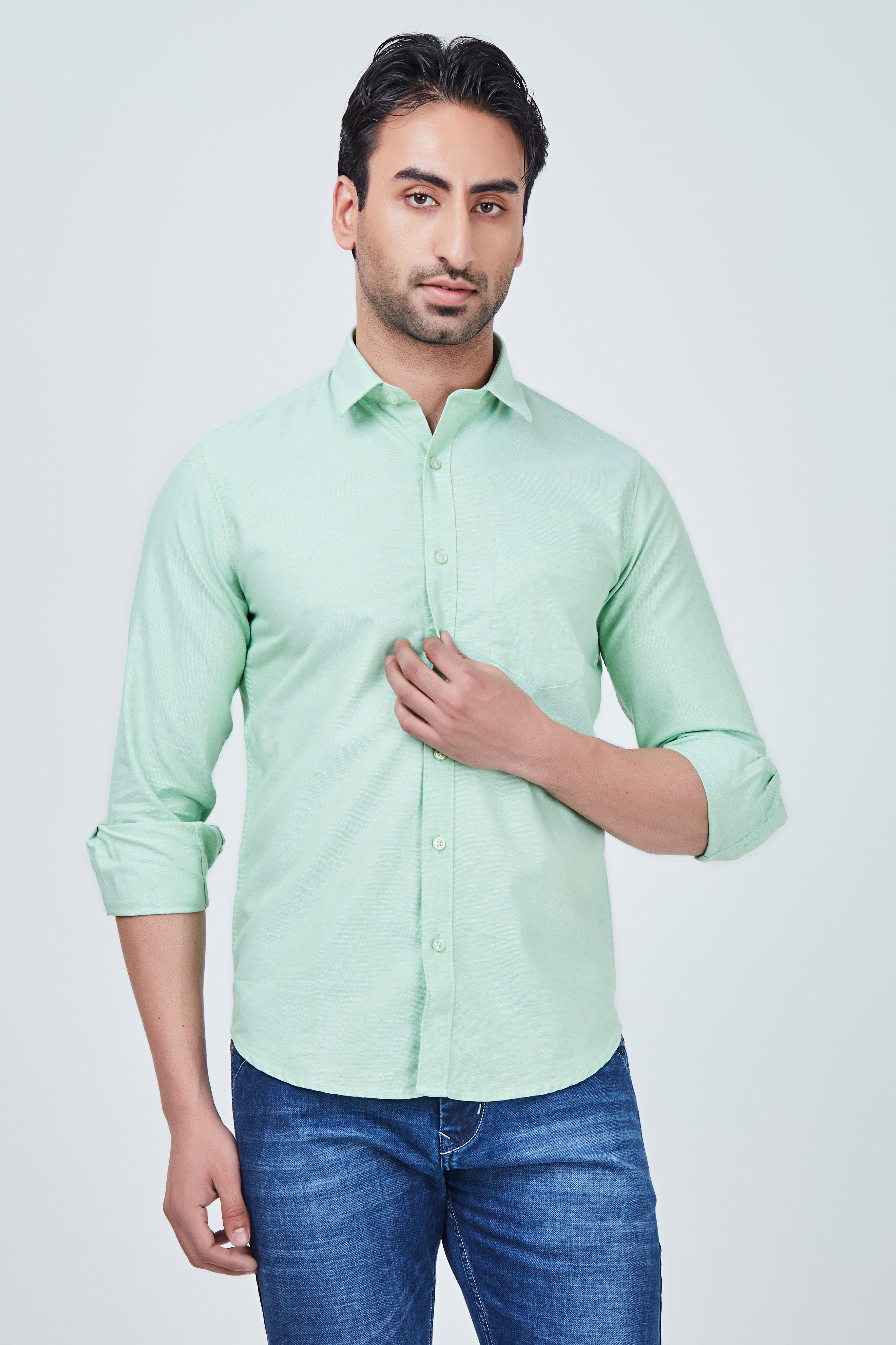 Light Green Plain Shirt