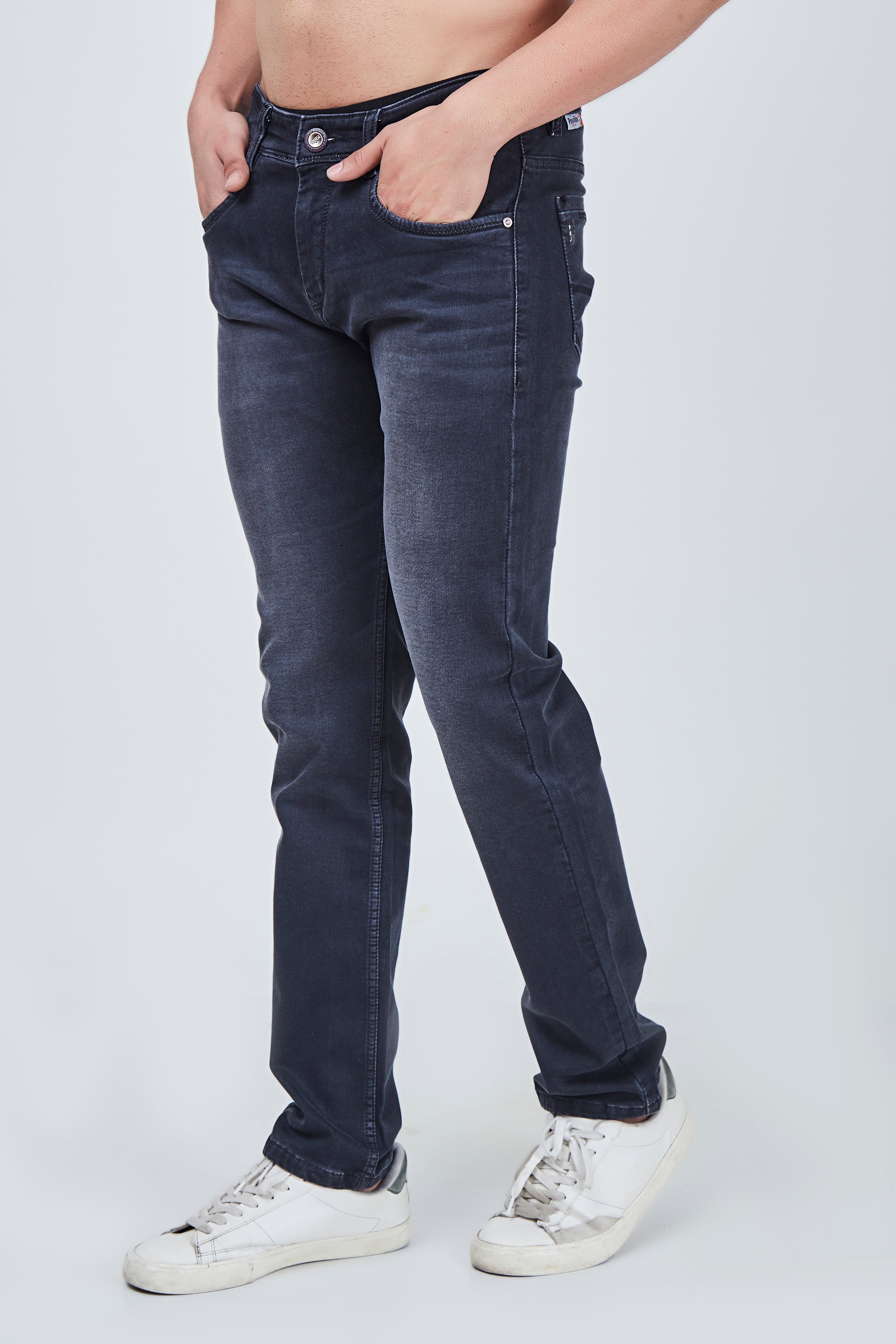 Charcoal with Shaded Blue Narrow Fit Jeans