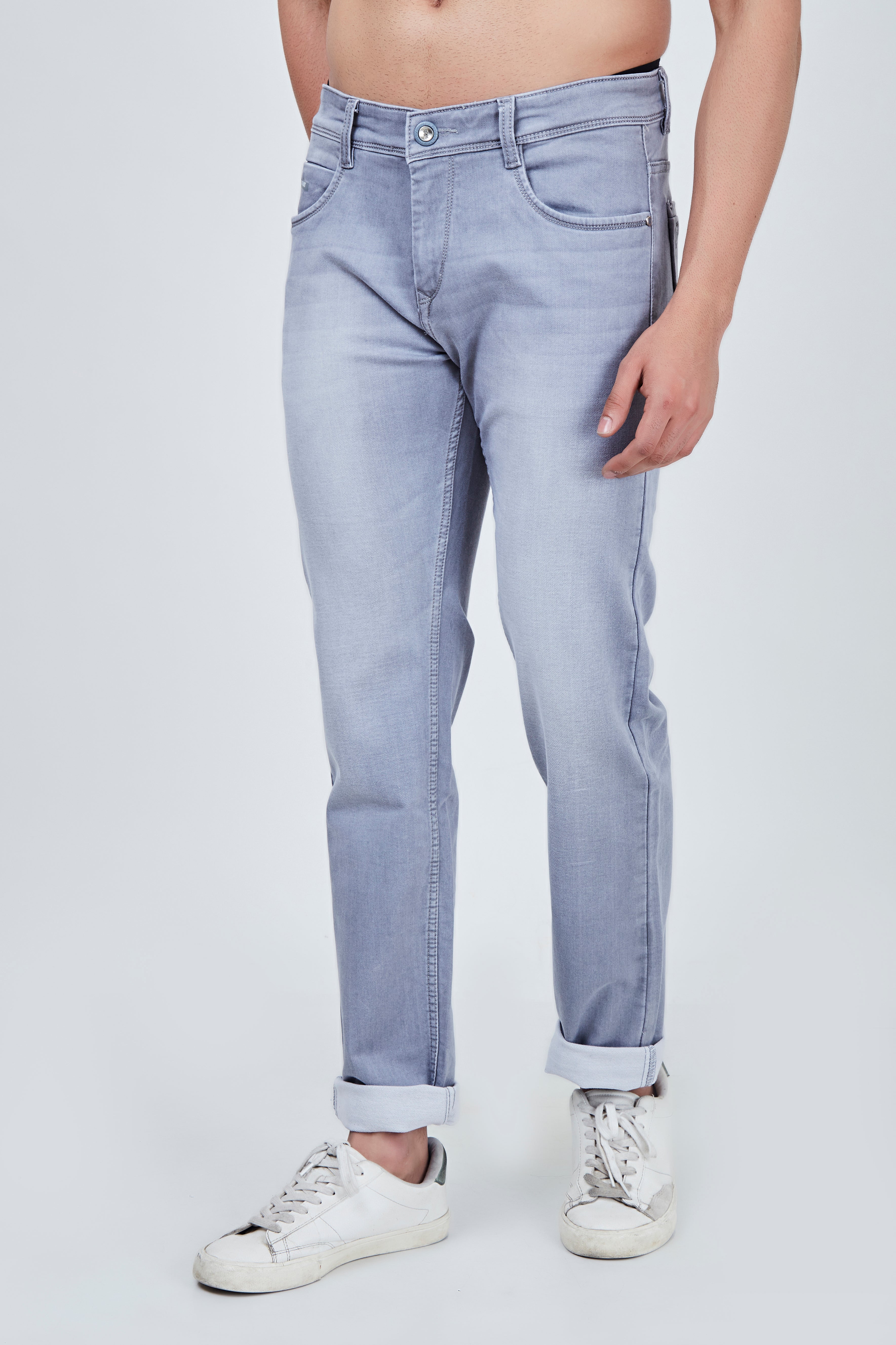 Smoke Grey Narrow Fit Jeans