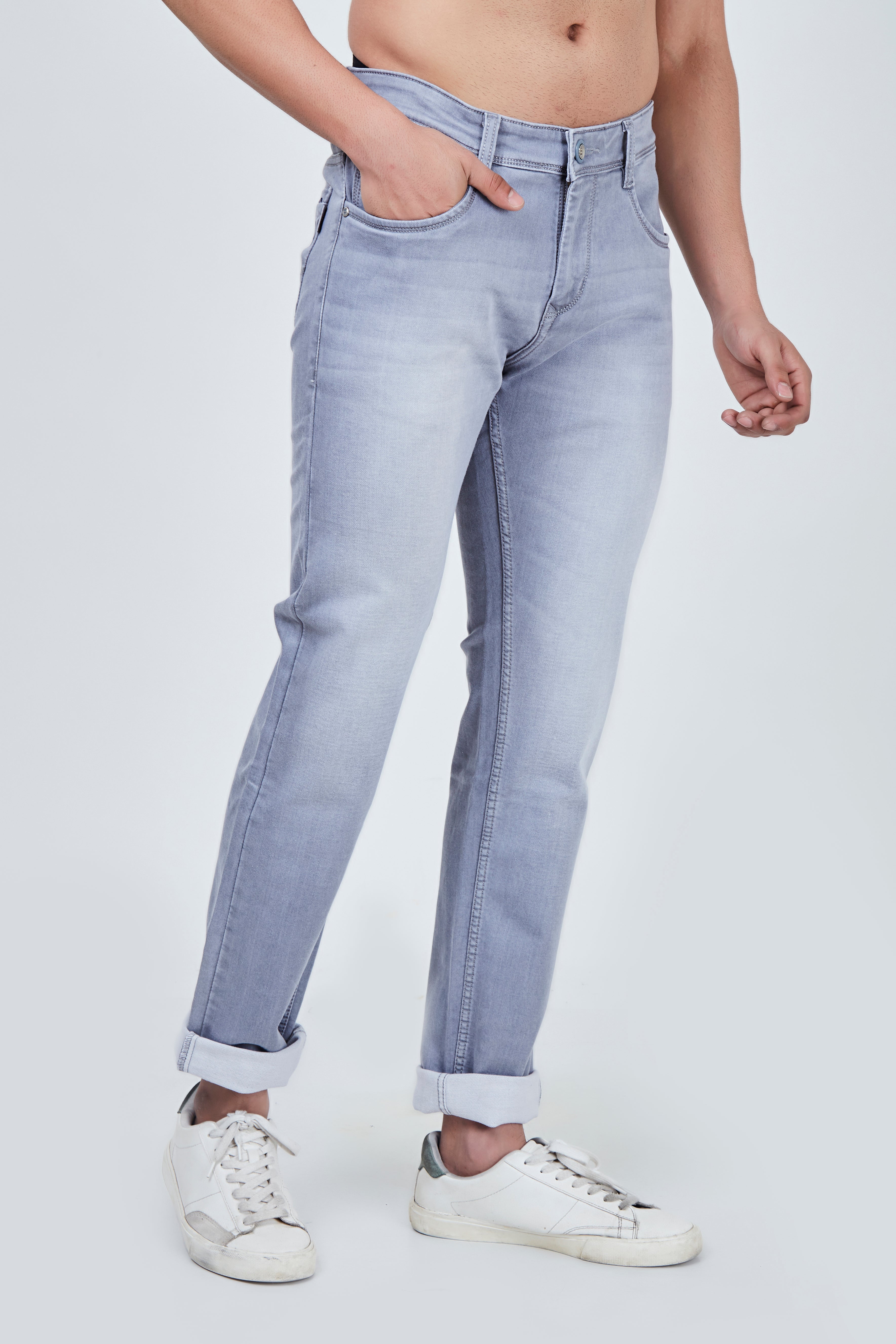 Smoke Grey Narrow Fit Jeans