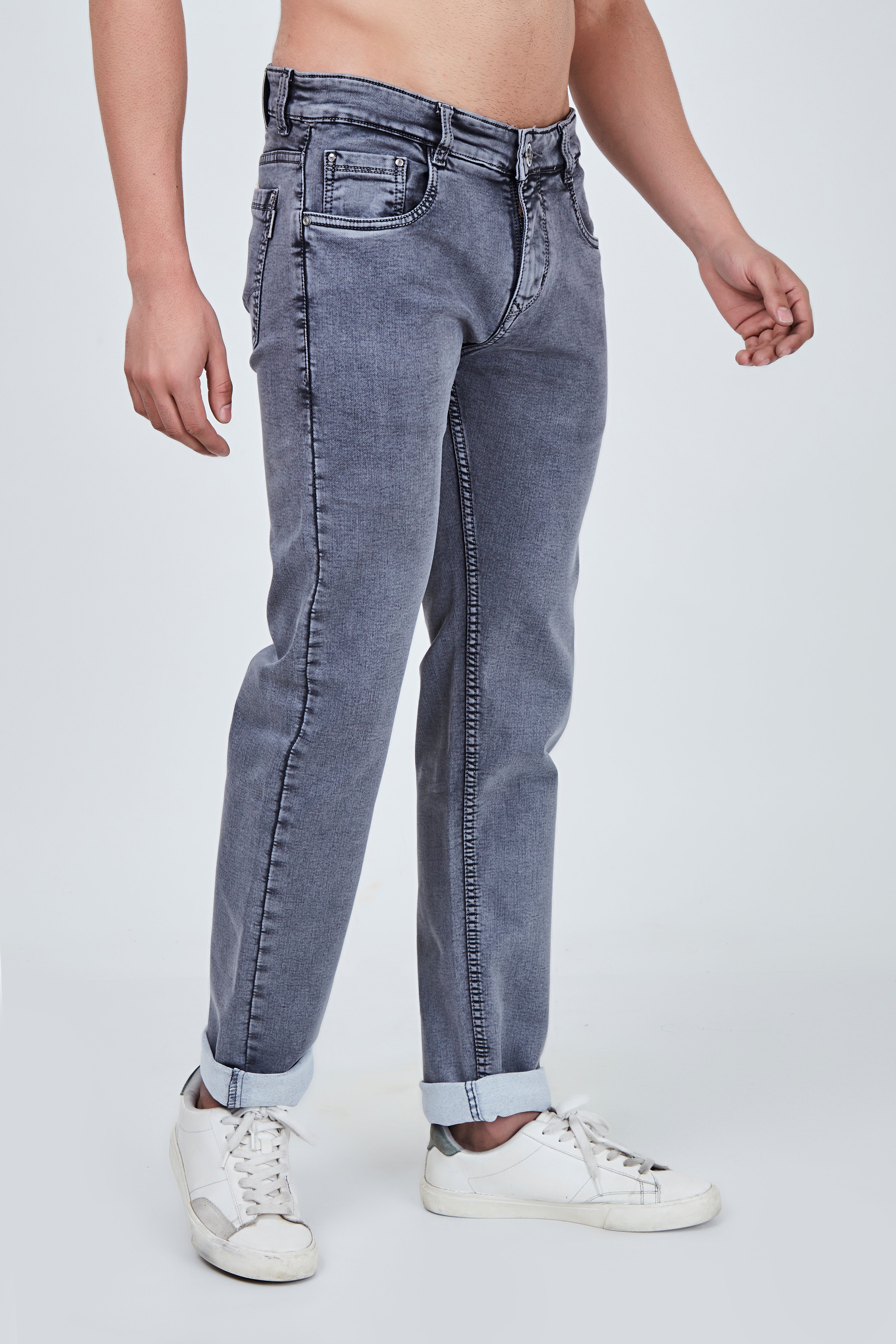 Smoke Grey Narrow Fit Jeans