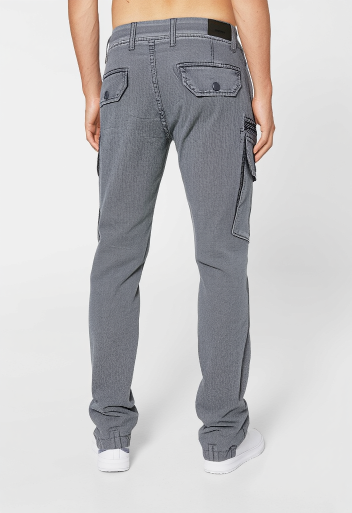Men's Dark Grey Narrow Fit Cargo Joggers