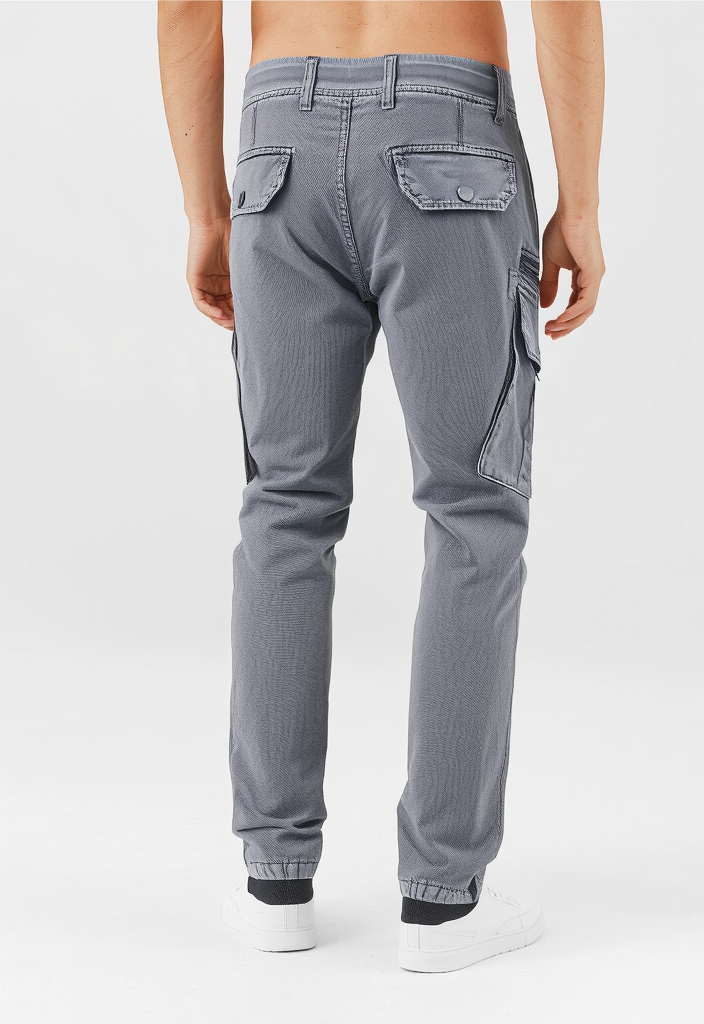Men's Dark Grey Narrow Fit Cargo Joggers