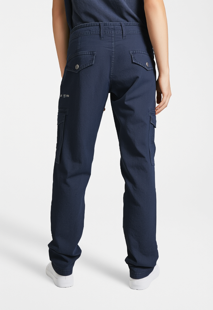 Men's Charcoal Black Narrow Fit Cargo Pants