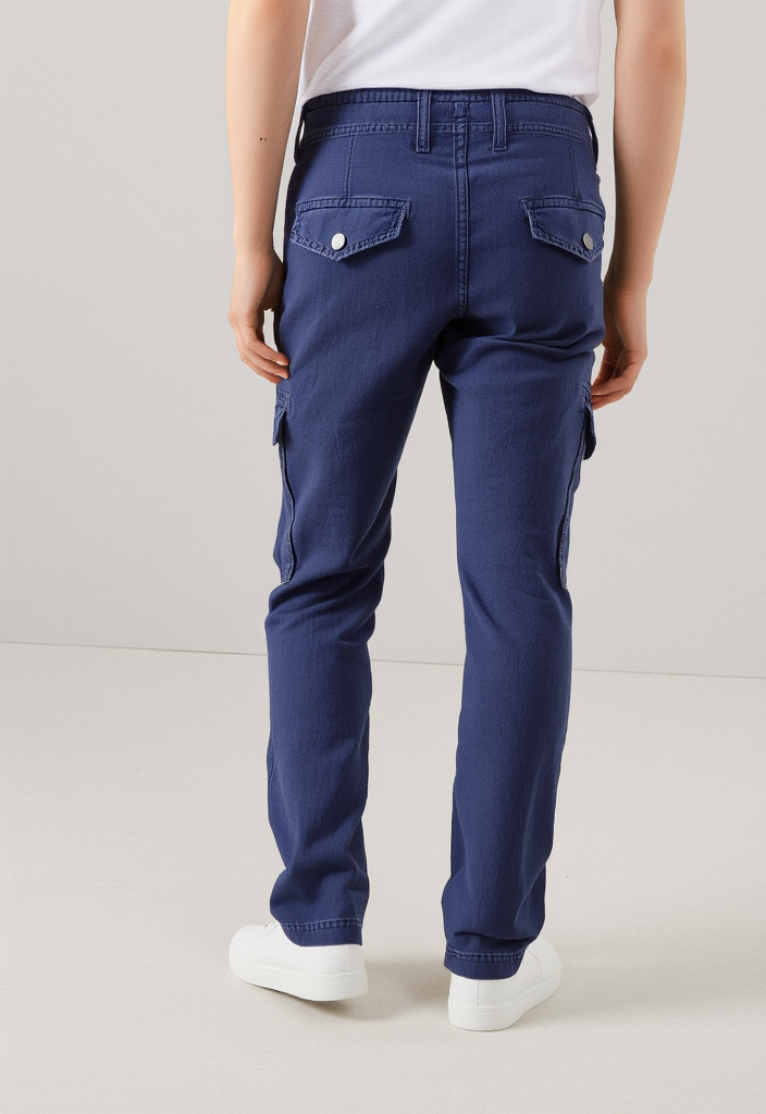 Men's Charcoal Black Narrow Fit Cargo Pants