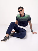 Men's Evergreen Block Stripe Polo