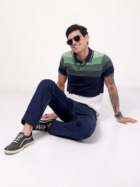Men's Evergreen Block Stripe Polo