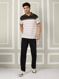 Men's Olive Stripe Polo
