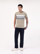 Men's Camel Ridge Stripe Tee