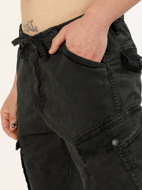 Men's Dark Olive Narrow Fit Cargo Pants