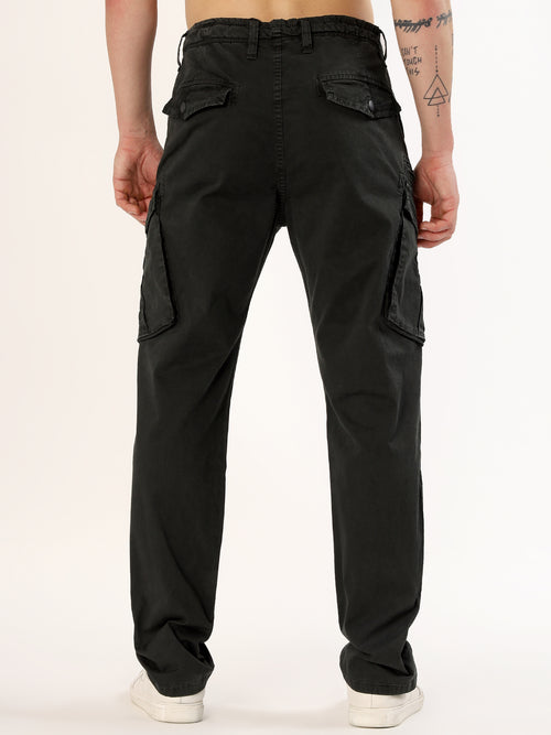 Men's Dark Olive Narrow Fit Cargo Pants
