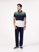 Men's Evergreen Block Stripe Polo