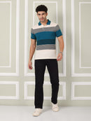 Men's Coastal Blue Stripe Polo