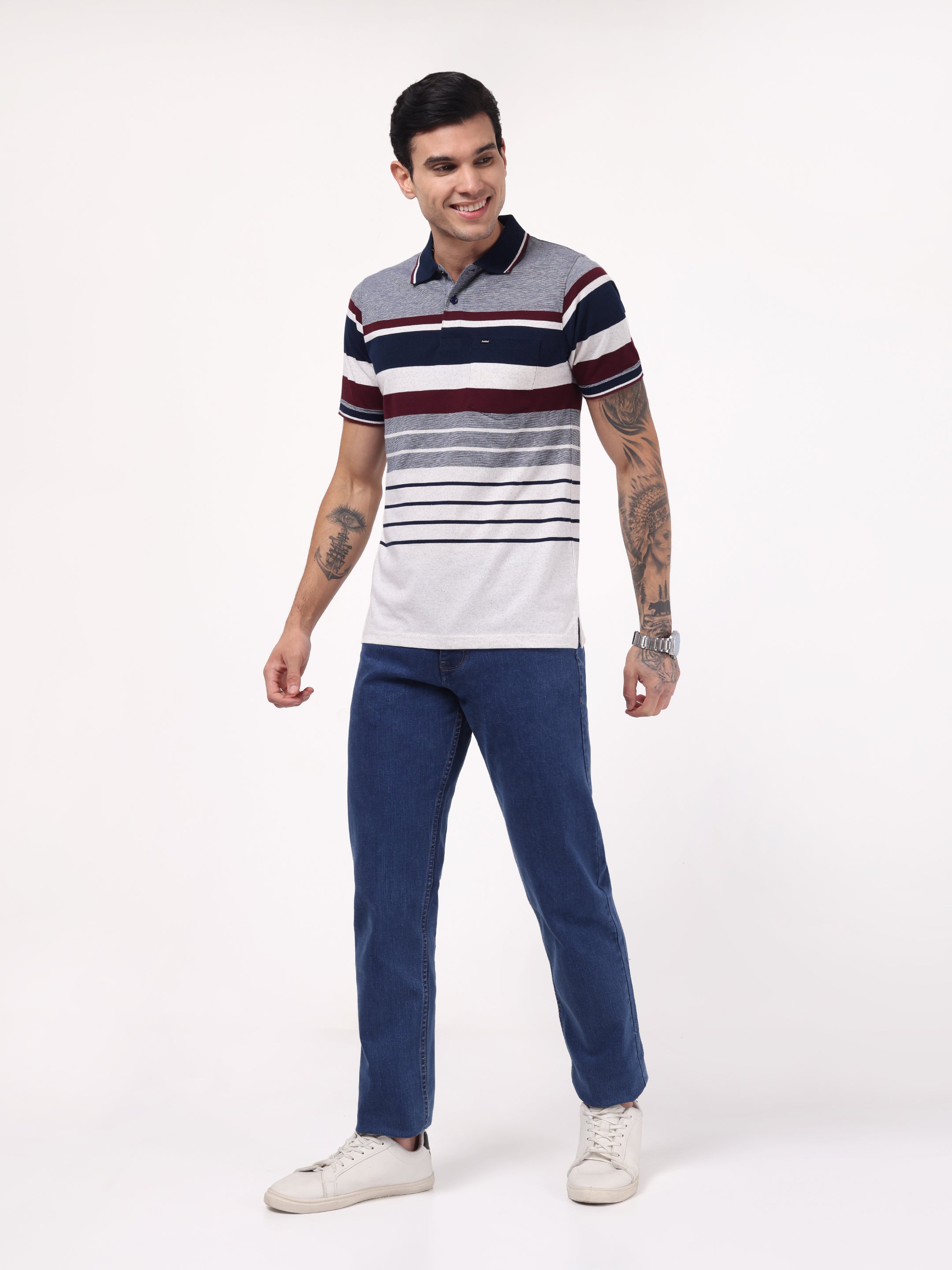 Men's Linear Luxe Polo