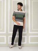 Men's Heritage Green Stripe Polo