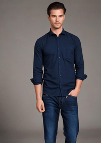 Midnight Blue Plain Shirt