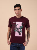 Men's Maroon Bloom Graphic Tee