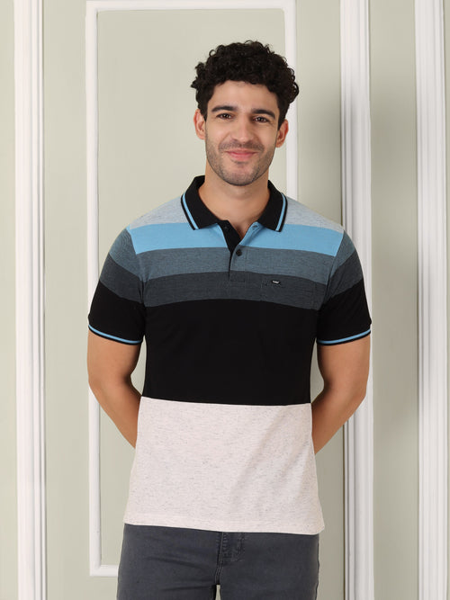 Men's Skyline Block Stripe Polo