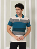 Men's Coastal Blue Stripe Polo