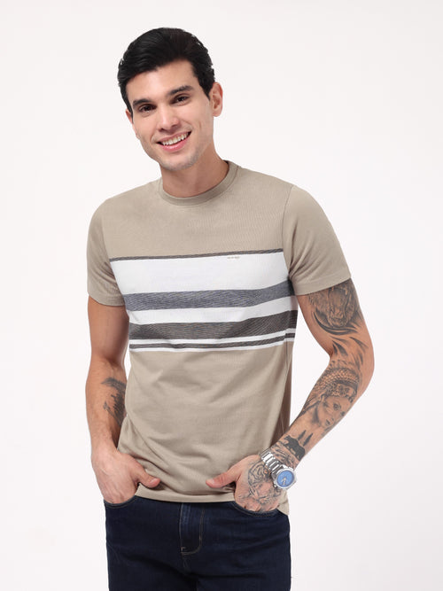Men's Camel Ridge Stripe Tee