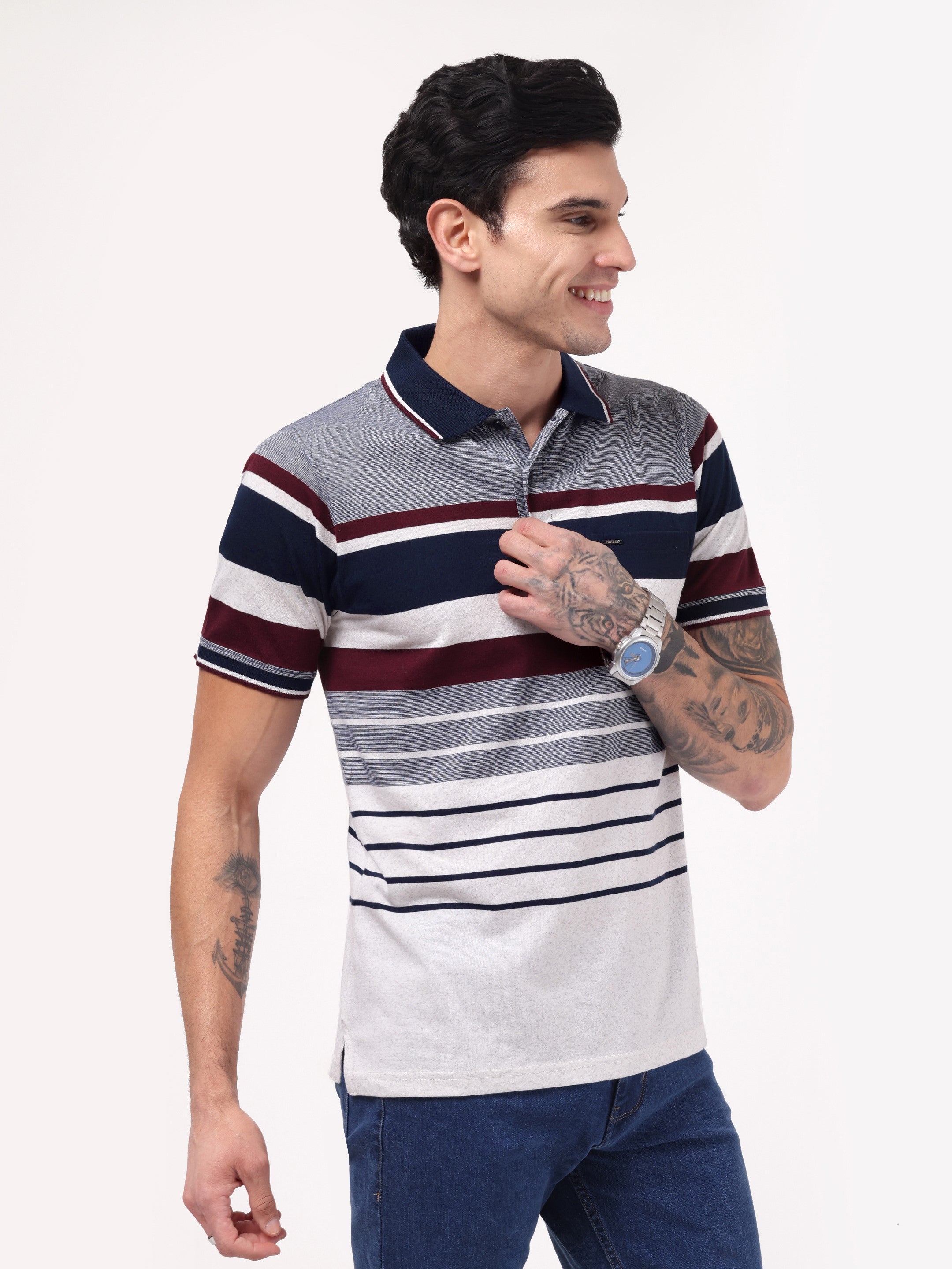 Men's Linear Luxe Polo