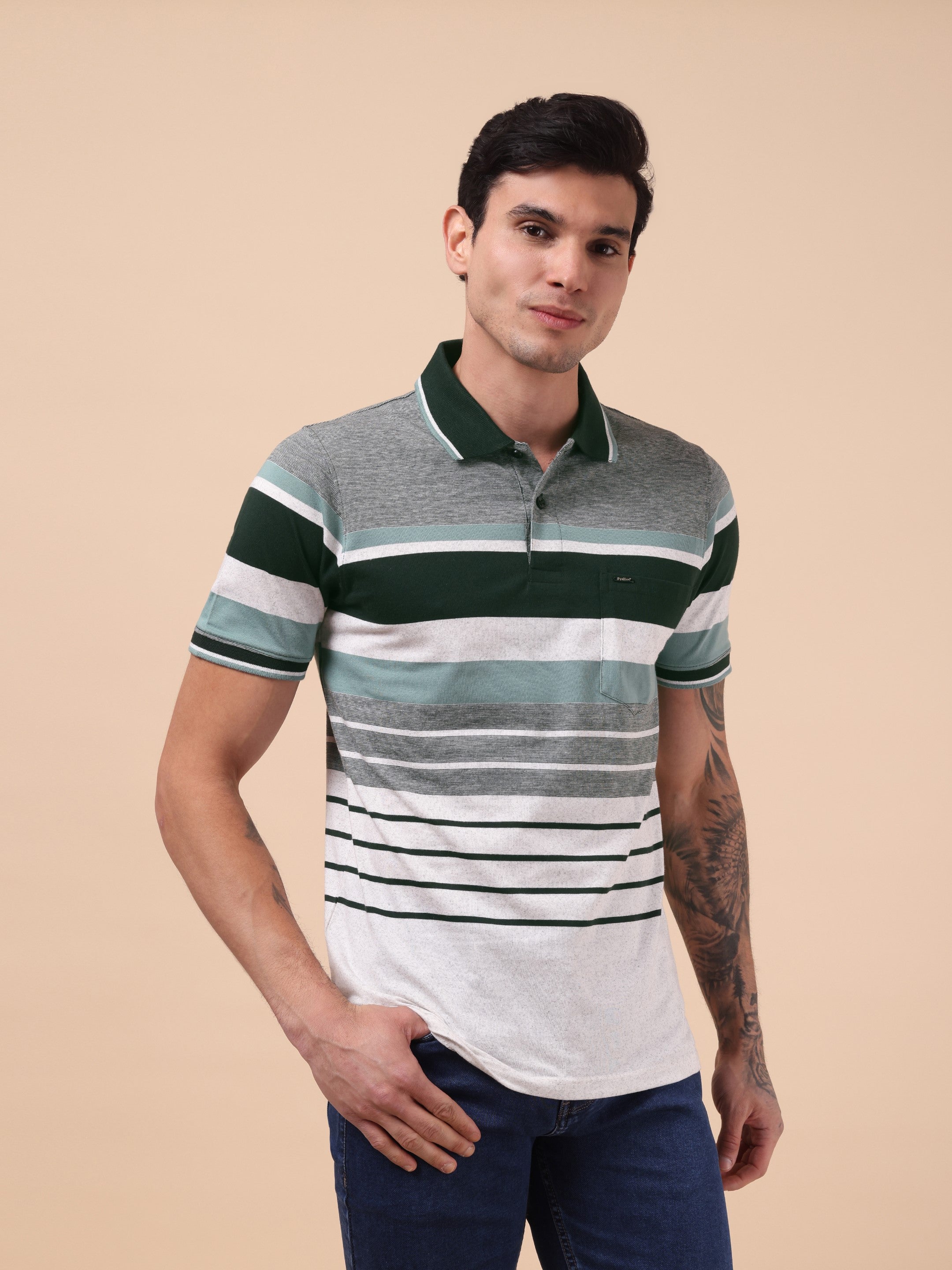 Men's Linear Luxe Polo