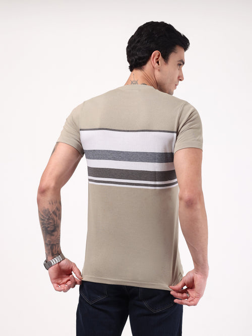 Men's Camel Ridge Stripe Tee