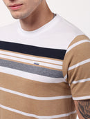 Men's Camel Crest Stripe Tee
