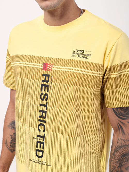 Men's Lemon Yellow Restricted Graphic Tee