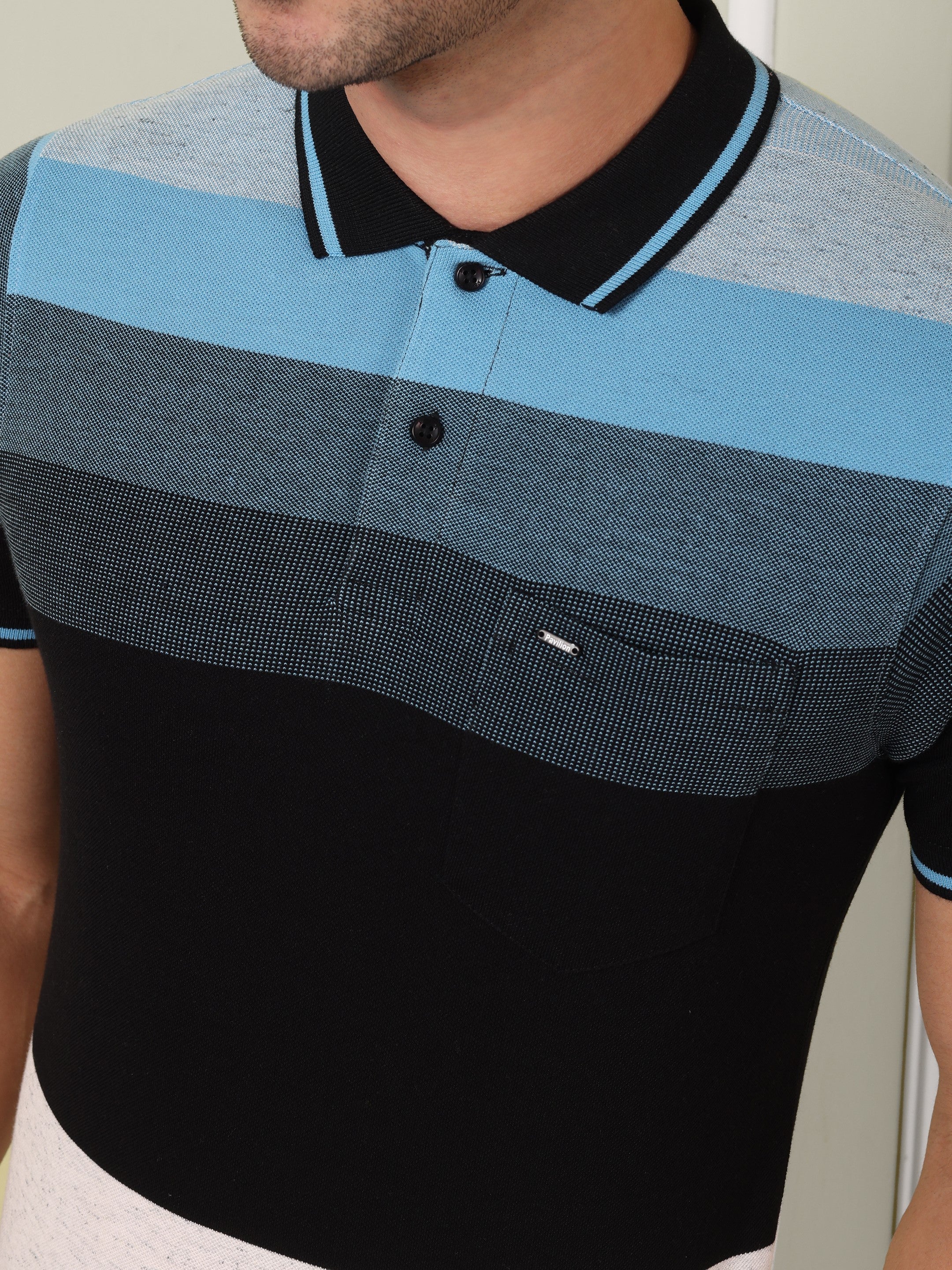 Men's Skyline Block Stripe Polo