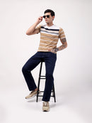 Men's Camel Crest Stripe Tee