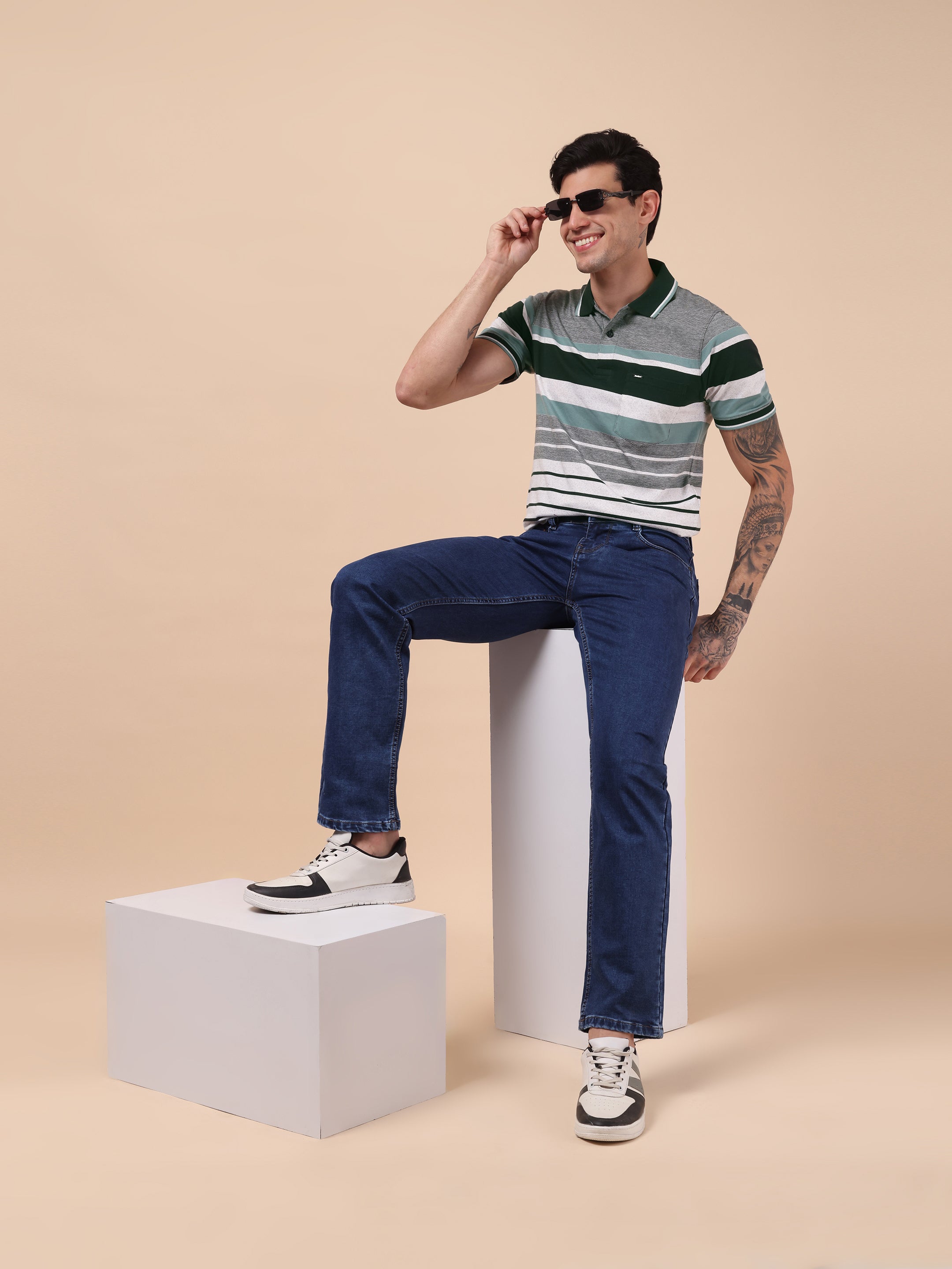 Men's Linear Luxe Polo