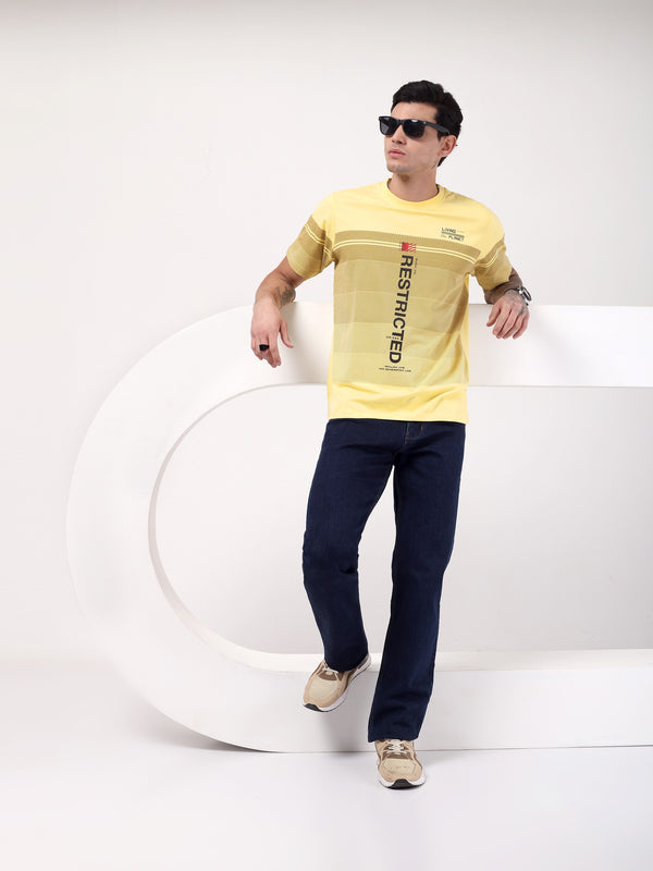 Men's Lemon Yellow Restricted Graphic Tee
