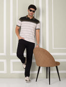 Men's Olive Stripe Polo