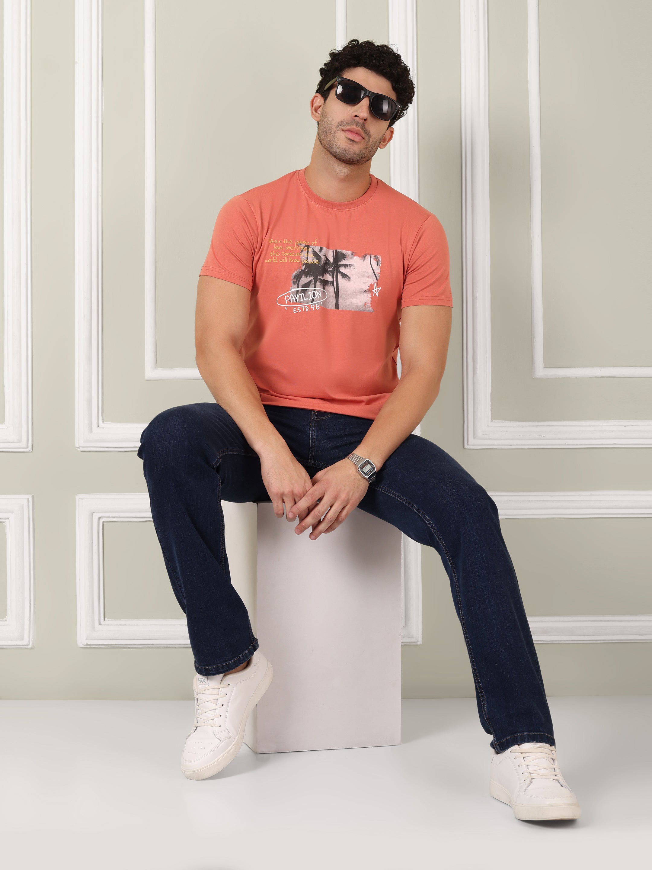 Men's Coral Palm Graphic Tee