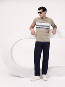 Men's Camel Ridge Stripe Tee