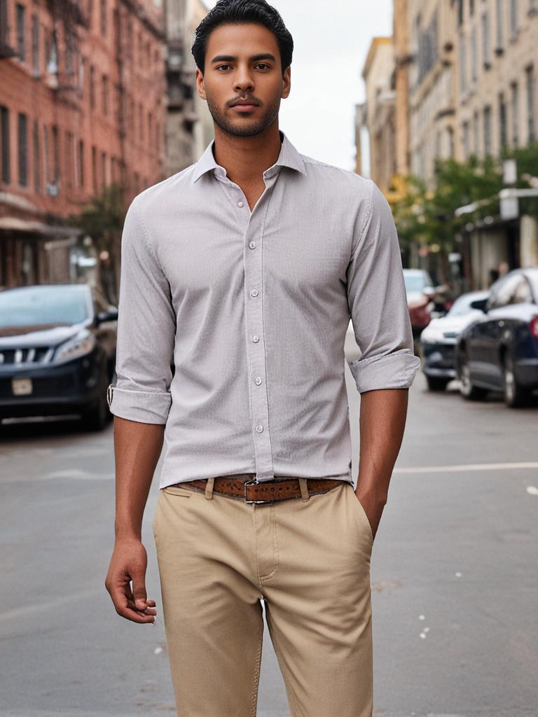 Light Brown Plain Shirt