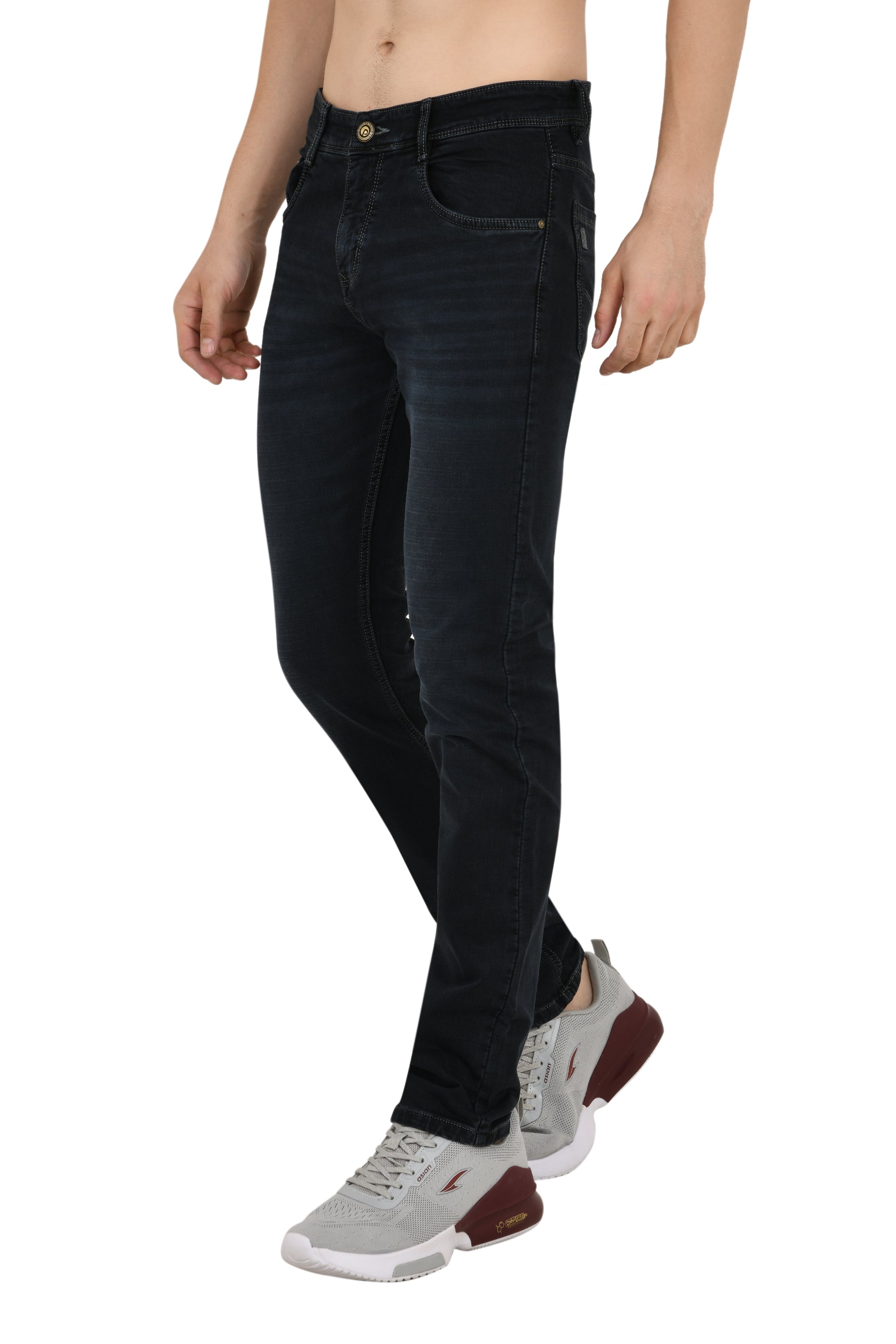 Charcoal Dark Blue Narrow Fit Jeans