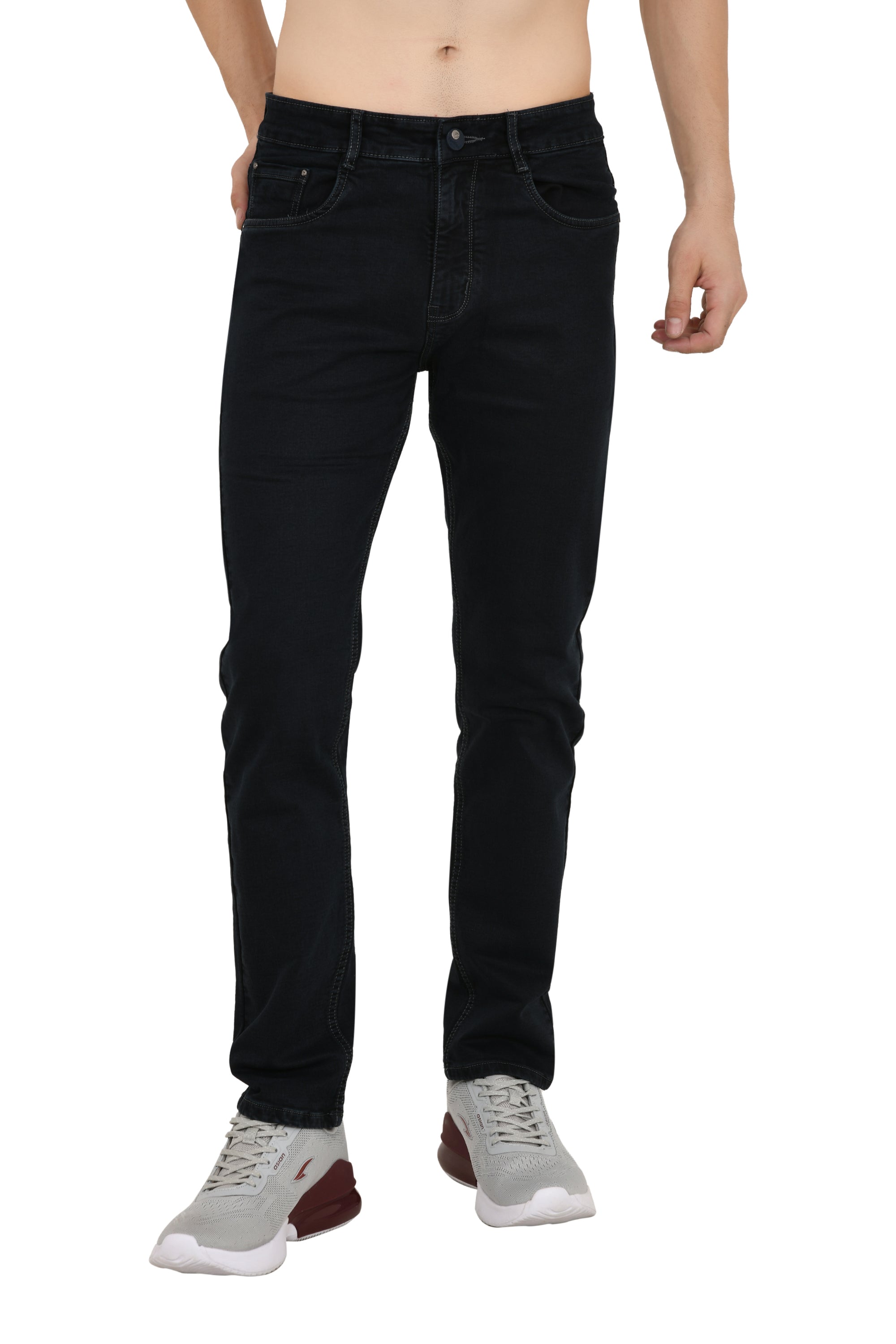 Charcoal Blue Comfort Fit Jeans