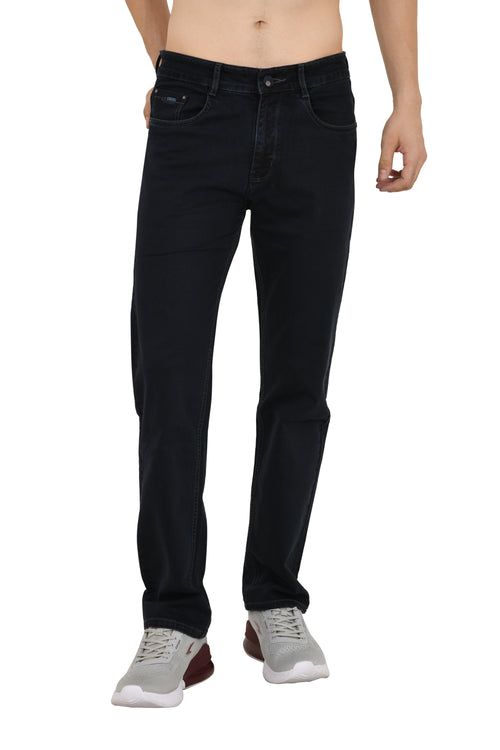 Charcoal Blue Straight Fit Jeans
