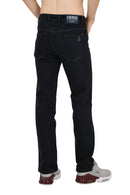 Charcoal Blue Straight Fit Jeans