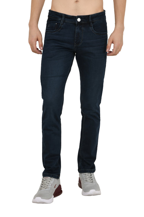 Dark Blue Colored Narrow Fit Jeans