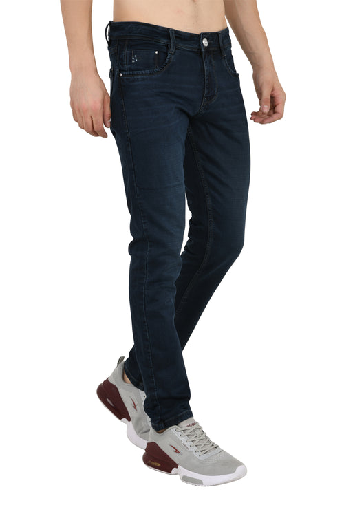 Dark Blue Colored Narrow Fit Jeans