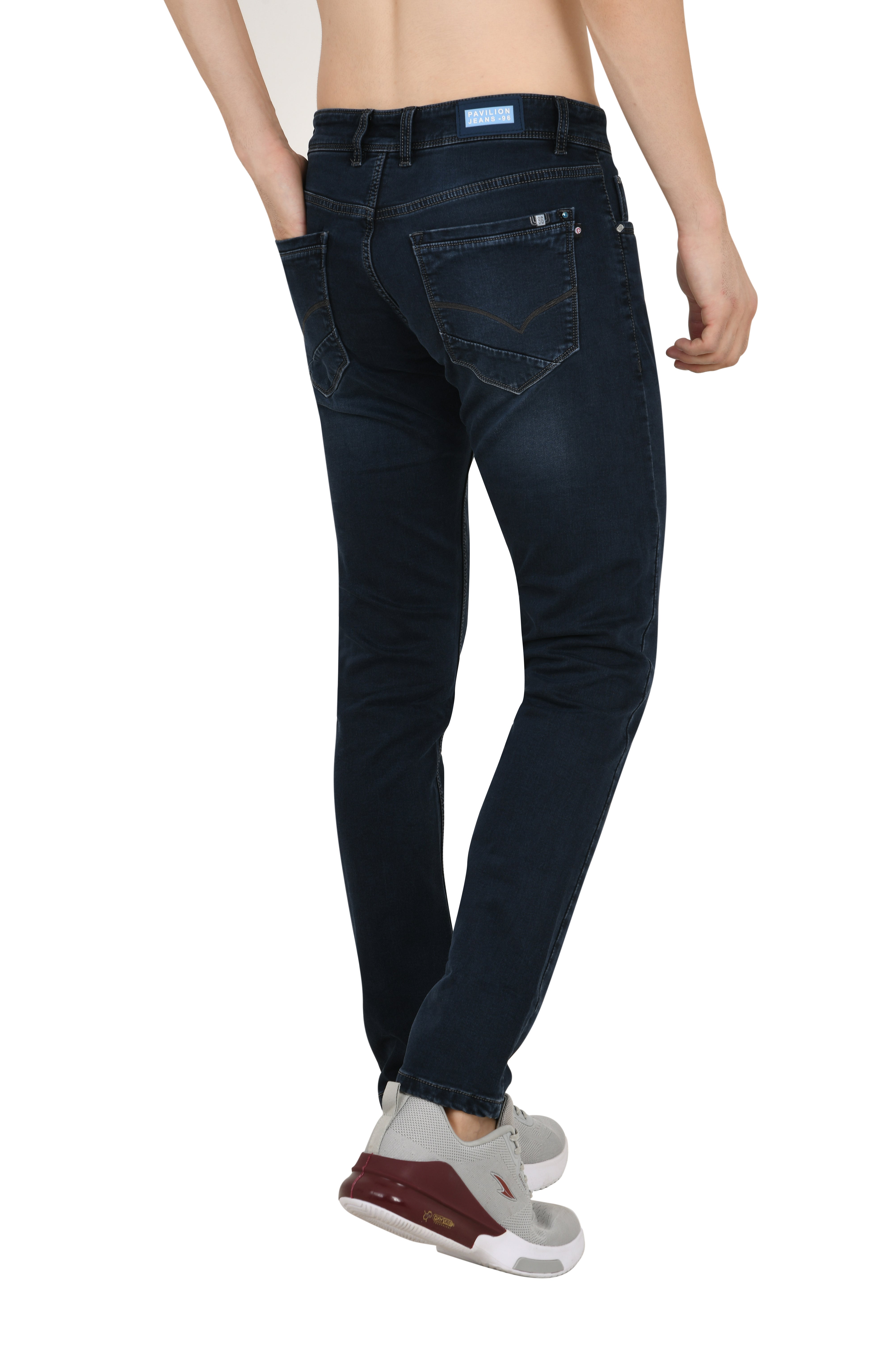 Charcoal With Shaded Blue Narrow Fit Jeans