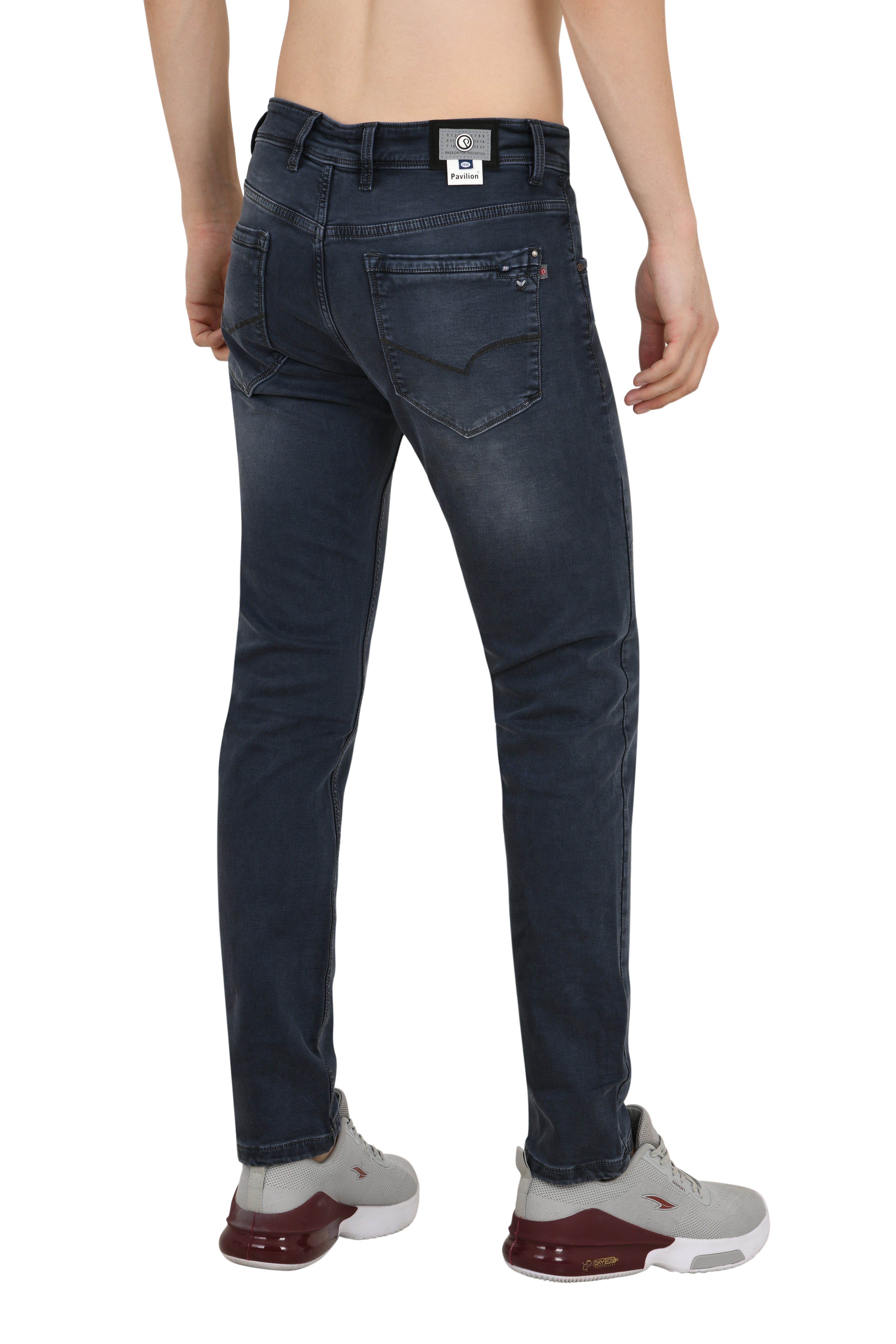 Semi Dark Grey Narrow Fit Jeans