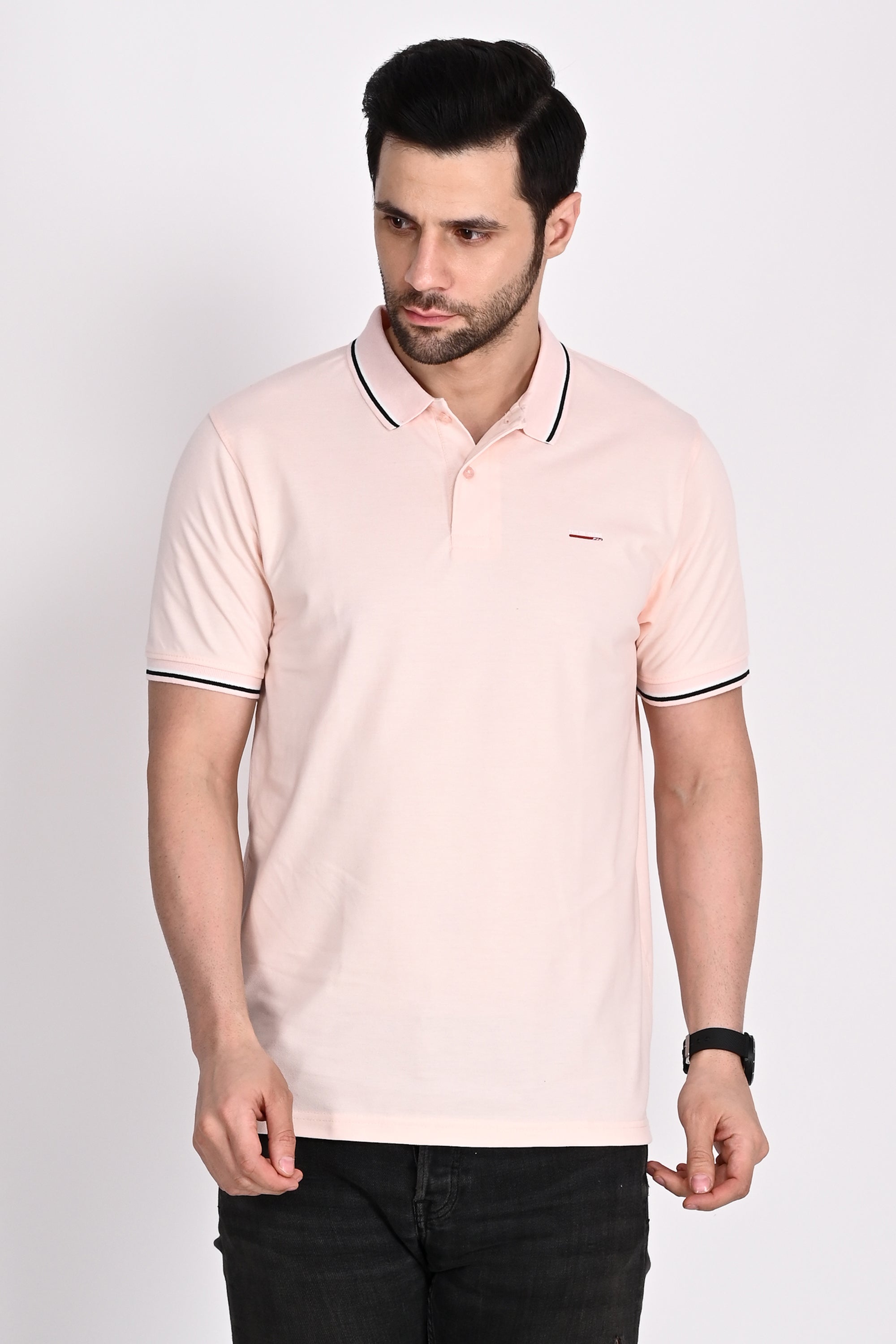 Mens Misky Pink Polo Tshirt